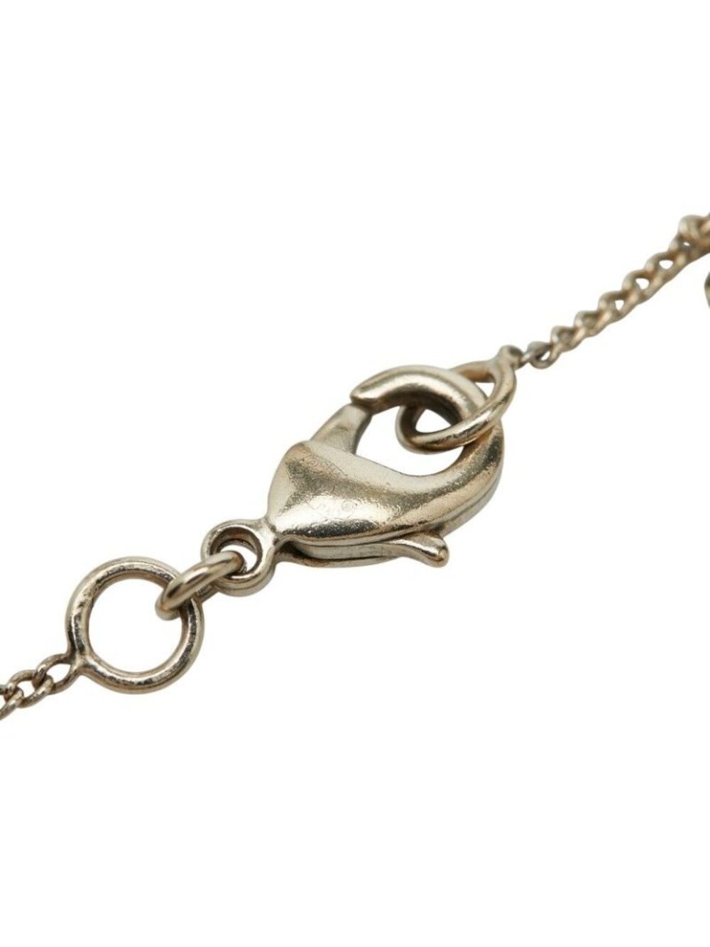 Chanel CC Logo Bracelet Gold Plated Faux Pearl Line Stone - Picture 5 of 7